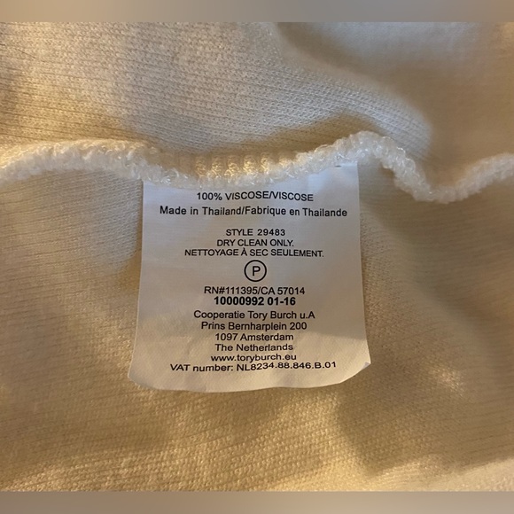 Tory Sport Burch Ivory Asymmetrical Pullover Half Zip White XS Track Jacket - Picture 10 of 10